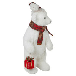 Urbn-Living Urbnliving 38Cm Large Festive Christmas Standing Bear Plush Decoration Ornament Xmas Decor -  White - thumbnail 8