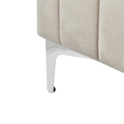 Beliani Bed Velvet Lunan 140 X 200 Cm (Eu Double) Taupe - thumbnail 9