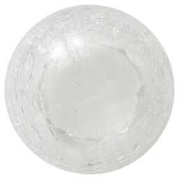 Blooma Silver Stainless Steel Effect Crackled Ball Solar-Powered Integrated Led Outdoor Stake Light - thumbnail 7