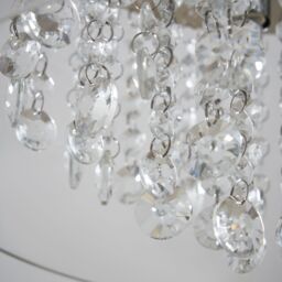 Inlight Roma Beaded Glass & Steel Transparent Chrome Effect Led Ceiling Light - thumbnail 4