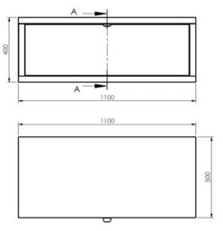 Affine 1100mm Double Countertop Bathroom Vanity Unit Textured Basin Sink Wall Hung Oak - thumbnail 7