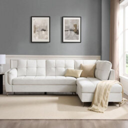 Home Detail Rose Right-Hand Facing Corner Sofa, Cream Linen - thumbnail 2