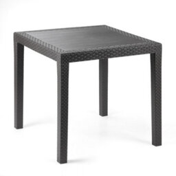Urbn-Garden Urbngarden 72Cm Height 4Pc Garden Plastic Patio Dining Whether Proof Anthracite Table & Chairs - thumbnail 3
