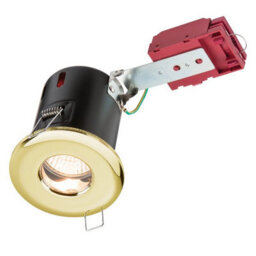 Luminosa Lighting Luminosa Fire-Rated Shower Downlight Brass, 230V Ip65 Gu10 Ic