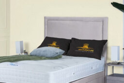 UKBEDFURNITURE Hanna Plush Silver End Opening Divan Ottoman Bed With 54 Inch Headboard - thumbnail 3