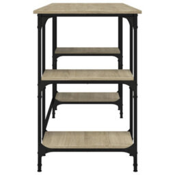 Berkfield Desk Sonoma Oak 140X50X75 Cm Metal And Engineered Wood - thumbnail 6