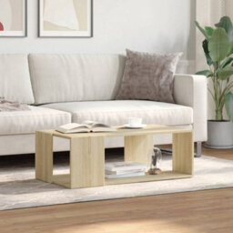 Berkfield Coffee Table Sonoma Oak 89.5X48X30 Cm Engineered Wood - thumbnail 3