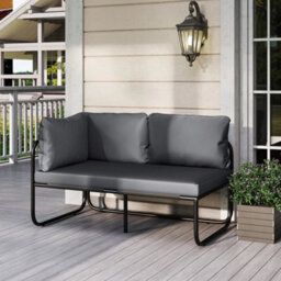 Sofa Couch Patio Loveseat With Removable Pillows & Seat Cushion - thumbnail 3