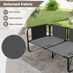 Sofa Couch Patio Loveseat With Removable Pillows & Seat Cushion - thumbnail 4