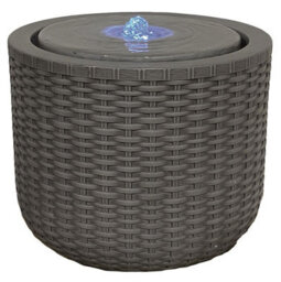 Outdoor Living UK Rattan Bubbling Pot Modern Water Feature Without Cover