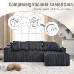 Matteo Modular L-Shaped Sectional Sofa With Cup Holders - Gray - thumbnail 6