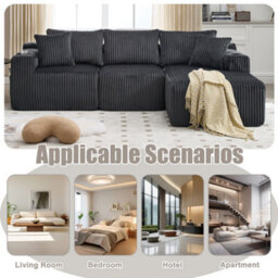 Matteo Modular L-Shaped Sectional Sofa With Cup Holders - Gray - thumbnail 5