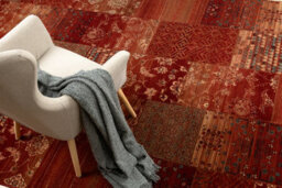 RugsX Wool Carpet Kashqai 4327 300 Patchwork Claret   160X240 Cm - thumbnail 5