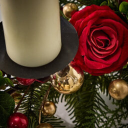 Dibor Rosebrook Pine Triple Pillar Centrepiece Christmas Decoration Tealight Holder Candle Holder - thumbnail 5