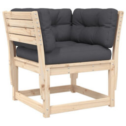 Walplus Garden Sofa Armrest With Cushions Solid Wood Pine - thumbnail 2