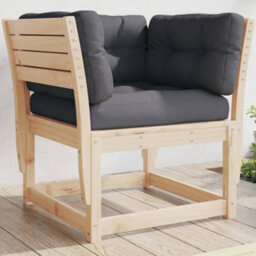 Walplus Garden Sofa Armrest With Cushions Solid Wood Pine - thumbnail 1