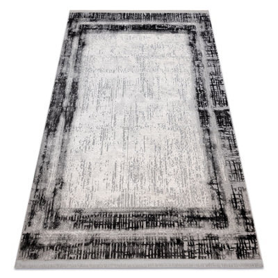 RugsX Modern Carpet Tuls Structural, Fringe 51235 Vintage, Frame Anthracite 80X150 Cm - image 1