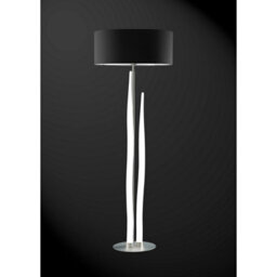 Luminosa Lighting Luminosa Estalacta Floor Lamp 3 Light Gu10 Indoor, Silver/opal White With Black Shade - thumbnail 2