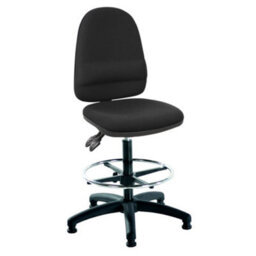Mist 2 Draughtsman Chair - Black Fabric - thumbnail 1