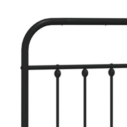 Berkfield Metal Bed Frame With Headboard And Footboard Black 140X200 Cm - thumbnail 9