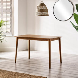 Furniturebox Lynton Walnut Effect Wood Dining Table With 4 Cream Beaumont Chairs - thumbnail 4