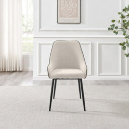 Furniturebox Lynton Walnut Effect Wood Dining Table With 4 Cream Beaumont Chairs - thumbnail 9