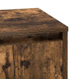 Berkfield Modern Bedside Cabinet With Led Lights Smoked Oak 39X34,5X50 Cm - thumbnail 9