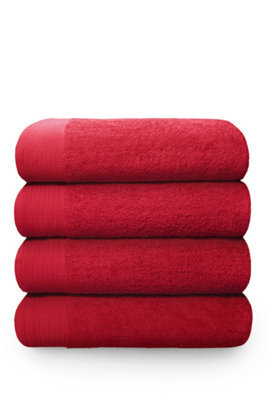 Rapport Home Chatsworth Pure Cotton Pure Cotton Super Sheet Towel Red
