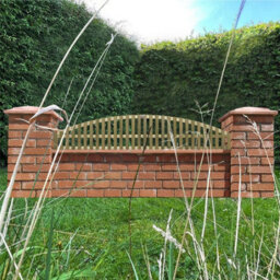 Premier Garden Supplies Florence Vertical Slatted (Pack Of 4) Width: 6Ft X Height: 0.5Ft Arched Fence Panel/topper/trellis - thumbnail 4