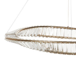 Wyld And Coco Glitzlux Gold Iron Chandelier Pendant Lamp With Adjustable Cord And Led 79Cm. - thumbnail 4
