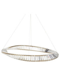 Wyld And Coco Glitzlux Gold Iron Chandelier Pendant Lamp With Adjustable Cord And Led 79Cm. - thumbnail 1