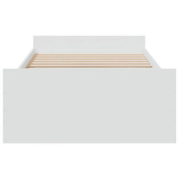 Berkfield Bed Frame With Drawers Without Mattress White 75X190 Cm Small Single - thumbnail 4