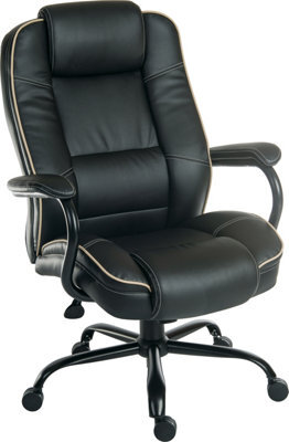 Teknik Goliath Duo Heavy Duty Executive Chair Black Bonded Leather Rated Up To 27 Stone - image 1