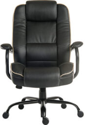 Teknik Goliath Duo Heavy Duty Executive Chair Black Bonded Leather Rated Up To 27 Stone - thumbnail 2