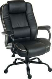 Teknik Goliath Duo Heavy Duty Executive Chair Black Bonded Leather Rated Up To 27 Stone