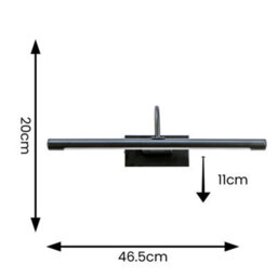 Valuelights Alana Matte Black Ip44 Bathroom Living Room Integrated Led Picture Wall Light - thumbnail 5