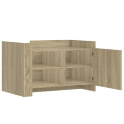 Berkfield Coffee Table Sonoma Oak 80X50X50 Cm Engineered Wood - thumbnail 7