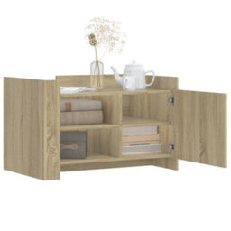 Berkfield Coffee Table Sonoma Oak 80X50X50 Cm Engineered Wood - thumbnail 3