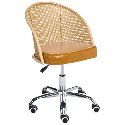 Beliani Desk Chair Baltimore Faux Leather Brown - image 1