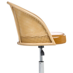 Beliani Desk Chair Baltimore Faux Leather Brown - thumbnail 6
