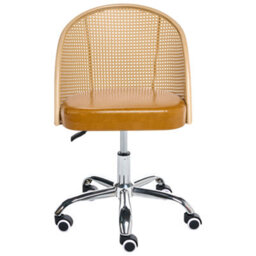 Beliani Desk Chair Baltimore Faux Leather Brown - thumbnail 5