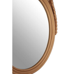 Orsina Gold Finish Oval Acanthus Leaf Wall Mirror,decorative Mirror With Bellflower Motifs,hollywood Regency Mirror - thumbnail 4