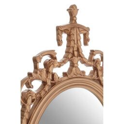 Orsina Gold Finish Oval Acanthus Leaf Wall Mirror,decorative Mirror With Bellflower Motifs,hollywood Regency Mirror - thumbnail 3