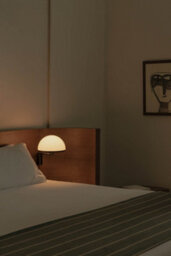 Luminosa Lighting Luminosa Dome Wall Lamp Satin Black, Gloss White Shade E27 - thumbnail 2