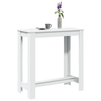 Berkfield Bar Table White 102X50X103.5 Cm Engineered Wood - image 1