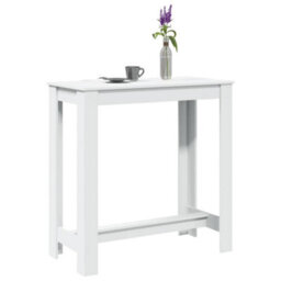 Berkfield Bar Table White 102X50X103.5 Cm Engineered Wood