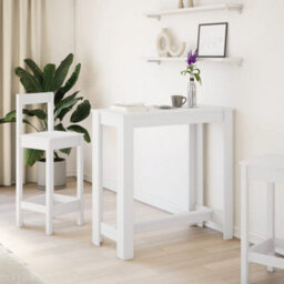 Berkfield Bar Table White 102X50X103.5 Cm Engineered Wood - thumbnail 3