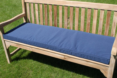 Garden Market Place Garden Furniture Cushion- Cushion For 3 Seater Garden Bench Navy Blue - image 1