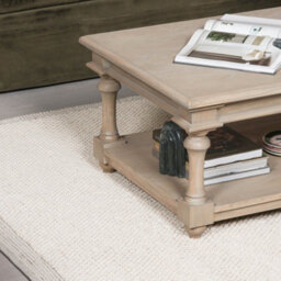 Milo Ivory Chunky Textured Pebble Weave Wool Border Rug 170X120Cm - thumbnail 3