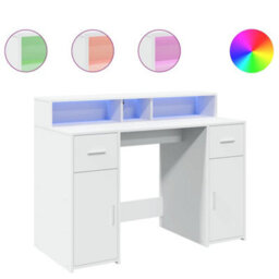 Walplus Desk With Led Lights White 120X55X91 Cm Engineered Wood - thumbnail 2